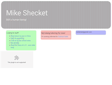 Tablet Screenshot of mikeshecket.com